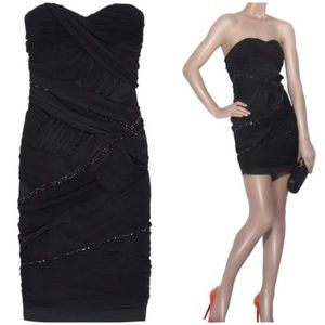 alice + olivia black rhinestone cocktail dress